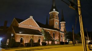 st johns lutheran erie side view nighttime new small